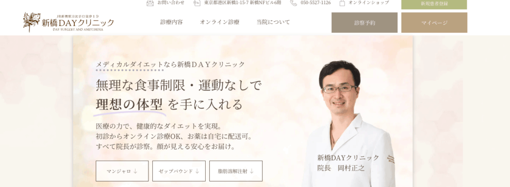 新橋DAYクリニックのHP