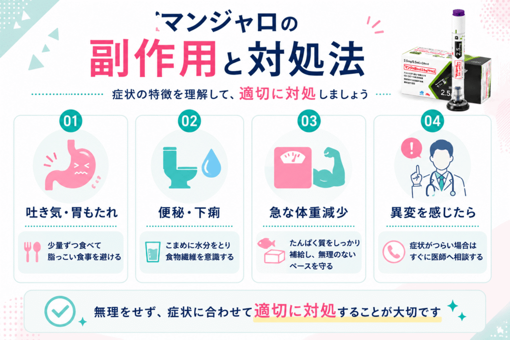マンジャロの主な副作用と対処法