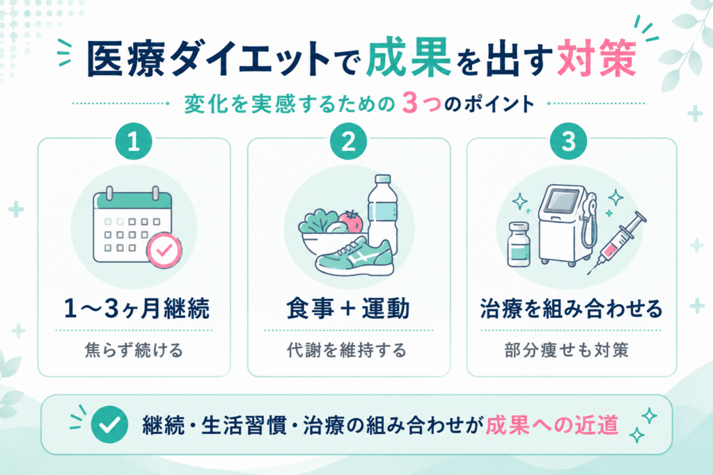 医療ダイエットで狙った成果を出すための対策