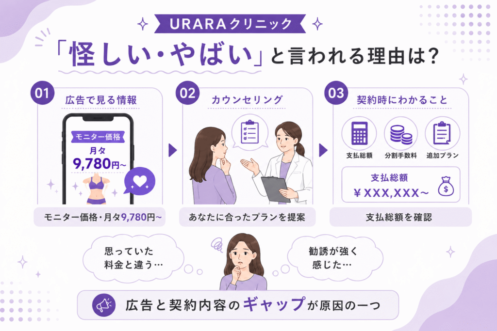 URARAクリニックの口コミ・評判は？怪しい・やばいと言われる理由を調査